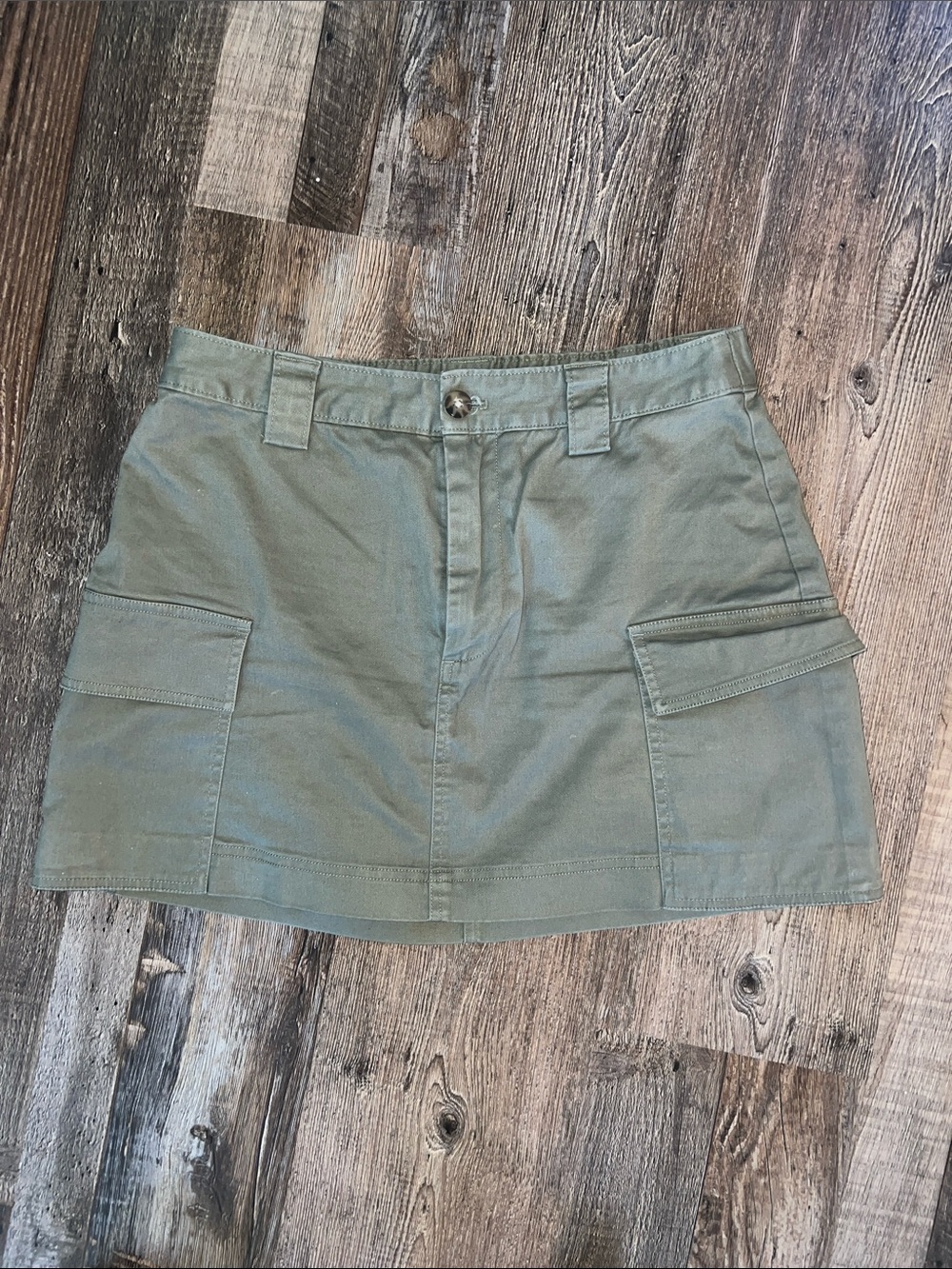 Abercrombie & Fitch Olive Utility Cargo Skirt